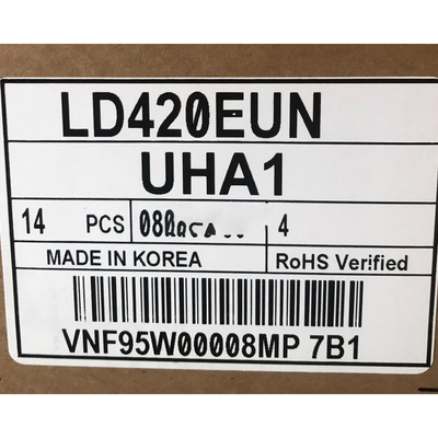 แผงแสดงผลหน้าจอ LCD 42.0 นิ้ว LD420EUN-UHA1 สำหรับผนังวิดีโอป้ายดิจิตอล